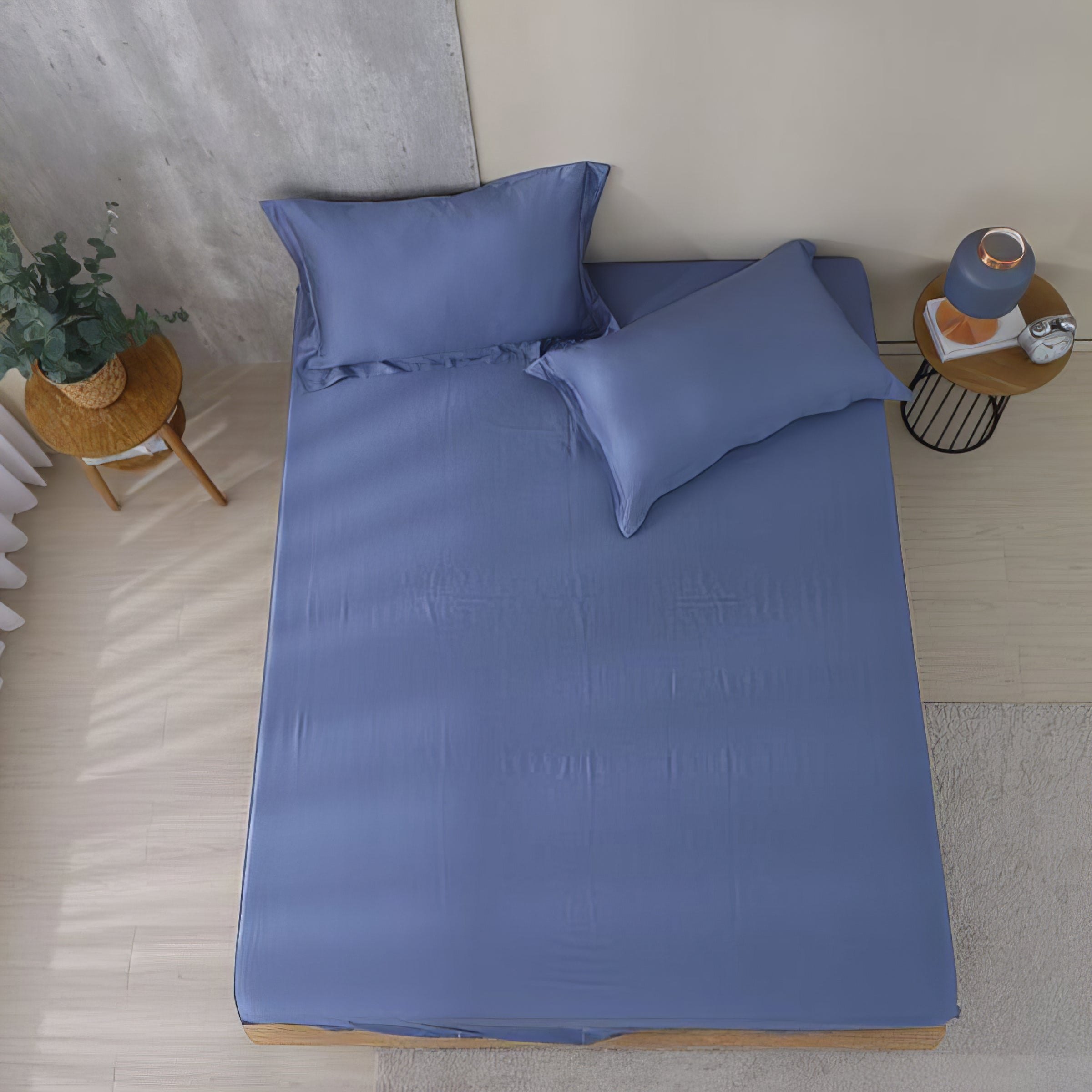 スモーキーブルー｜60番手リヨセル寝具