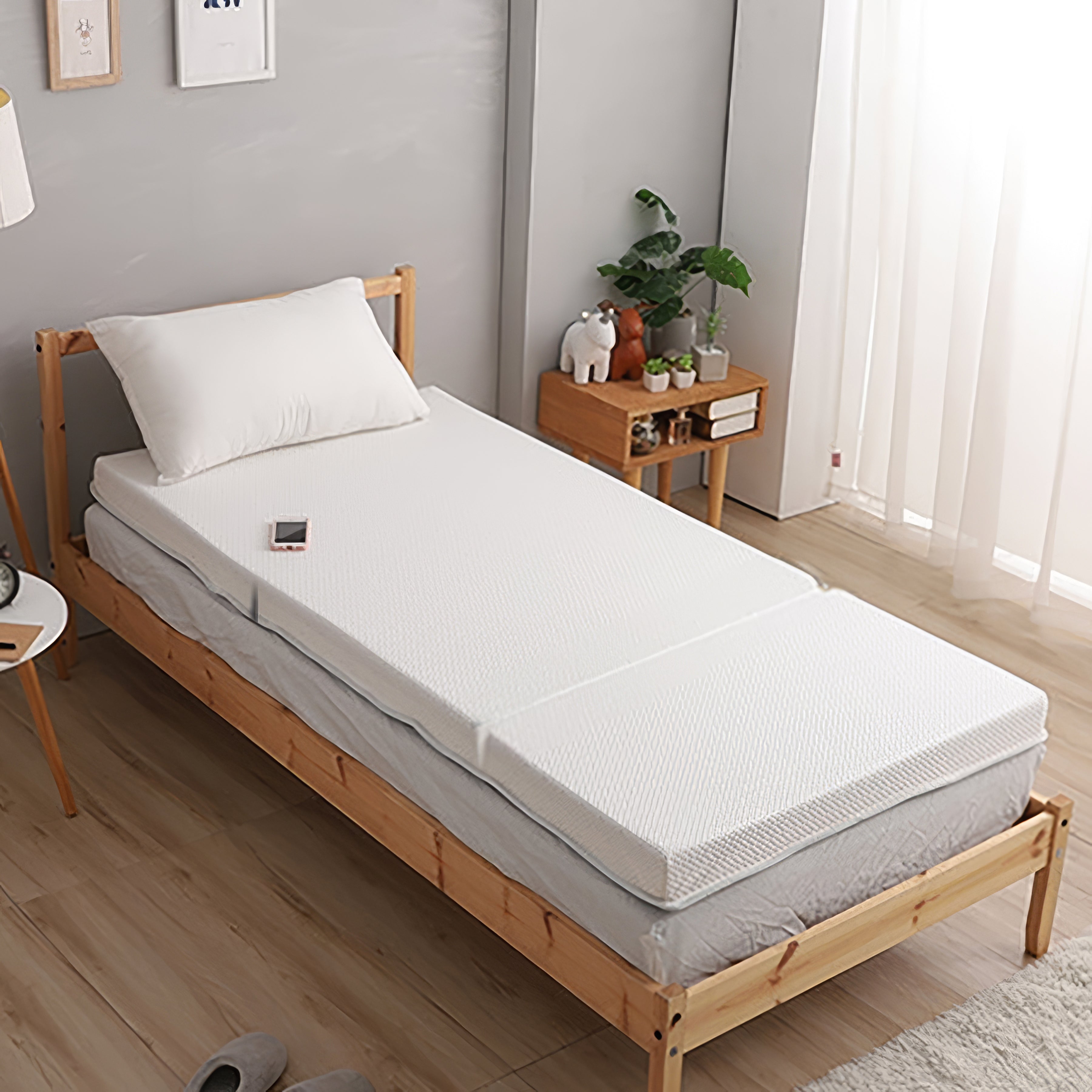 珪藻土三つ折り薄型マットレス